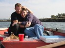 Jamie and Justin On Boat Picnic Timer Pict